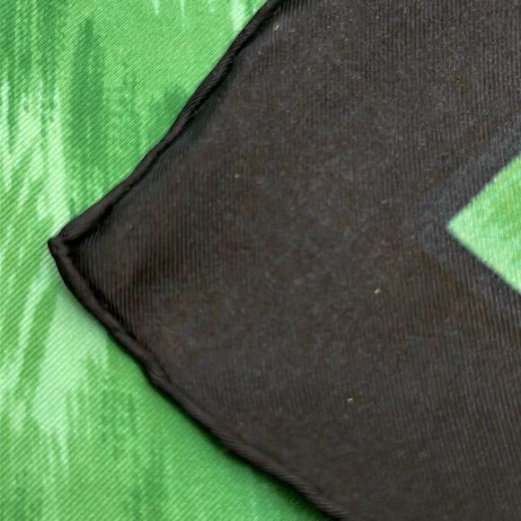 NWOT Silk Triangle Brand Scarf Panda Print Hand Rolled and Printed 29” Square - Picture 7 of 9